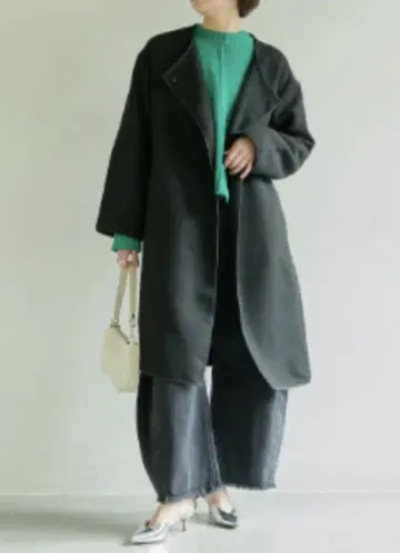 블랙 오버 사이즈 롱 코트