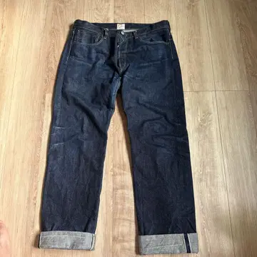 schott Perfecto 스트레이트 데님 34사이즈 다크 블루