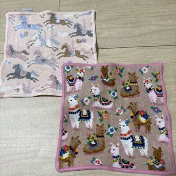 페이러 말과 알파카 손수건 2장 세트