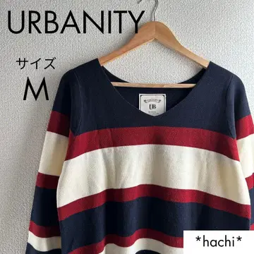 URBANITY 티셔츠 여성용 M V넥 니트 원단 빅 사이즈