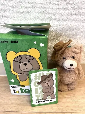 POPMART 테드 2 카우보이베어 봉제 인형 펜던트 테드