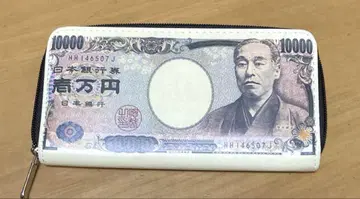 10,000엔 지폐 디자인 장지갑 중고품