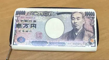금전운이 좋아진다는 소문의 10,000엔 지폐 디자인 장지갑 중고품