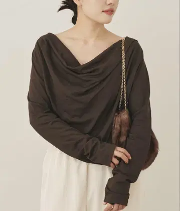미사용) plage back drape T셔츠