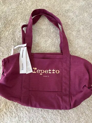 Repetto 숄더백 버건디 리본
