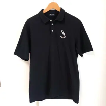 파파스플러스 반팔 피케 셔츠 블랙 M