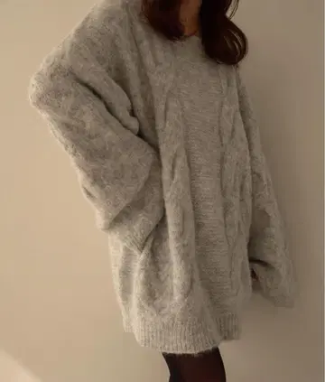 volume cable knit / 볼륨 케이블 니트