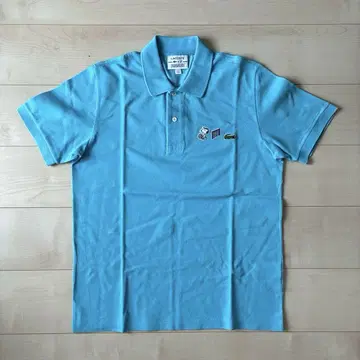 새상품 LACOSTE PEANUTS 반팔 피케 셔츠 스누피/악어 자수 M