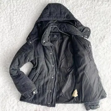 빔즈 다운 자켓 헤링본 후드 절개 케이블 2way M