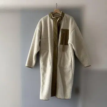 TODAYFUL 플리스 롱 코트 아이보리