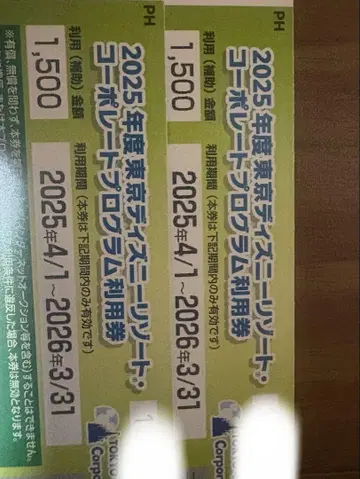 2025년 도쿄 디즈니 리조트 기업 프로그램 이용권