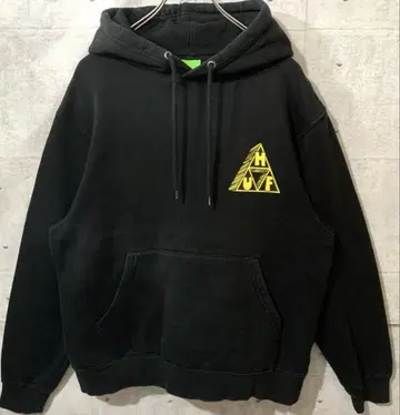 HUF 후드티 블랙 컬러풀 그래픽