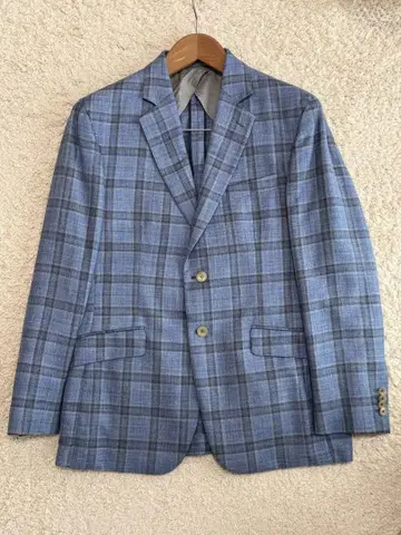 HACKETT LODON 해킷 런던 블루 계열 체크 테일러드 자켓