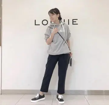 루니 로고 빅 후드티 그레이