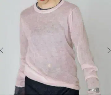 IENA SESIA 모헤어 나일론 시어 풀오버 핑크
