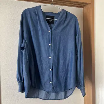 MICA & DEAL 데님 블루 긴팔 셔츠 36