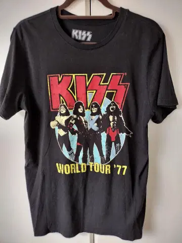 KISS 월드 투어 '77 티셔츠 XL