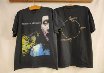 Marilyn Manson 그래픽 T셔츠 블랙