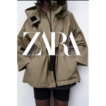 ZARA 자라 발수 가공 마운틴 파카 카키 블루종