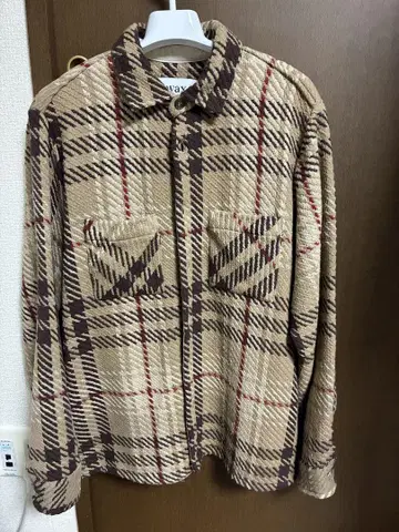 wax london 체크 무늬 플란넬 셔츠 M 사이즈