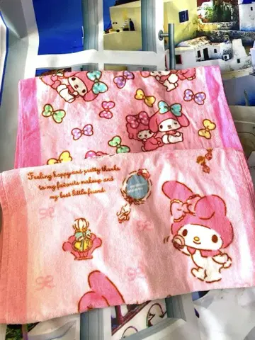 My Melody 페이스 롱 타월 2개 세트
