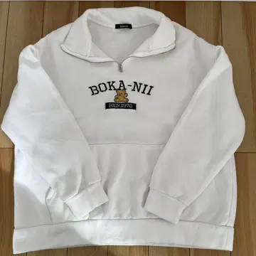 Boka nii bear 하프 지퍼 맨투맨