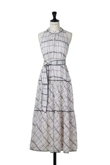 Anduze Belted Check Dress 택 옷걸이 포함