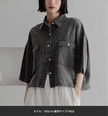 데님 숏 셔츠 SS