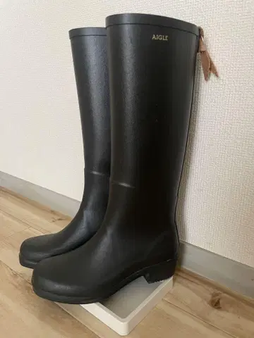 AIGLE 블랙 롱 부츠
