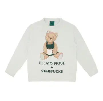 스타벅스 x 제라피케 파우더 베어 자카드 풀오버