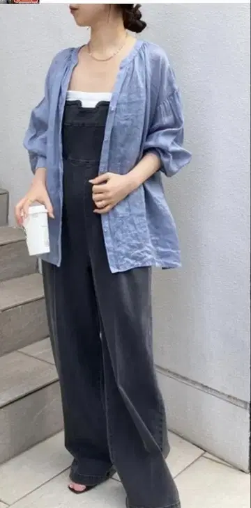 라미 2WAY 시어 블라우스