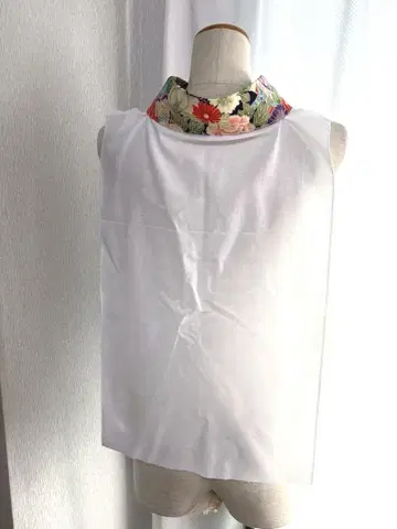 몸판 부착 가짜 미용 카라 몸판 부착 장식용 깃 카라 부착 베스트