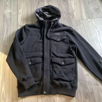The North Face 블랙 후드 부착 후드티 M