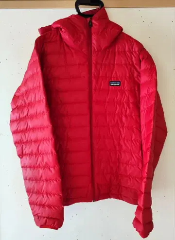 patagonia 다운 스웨터 풀 지퍼 후디 레드 남성용 M