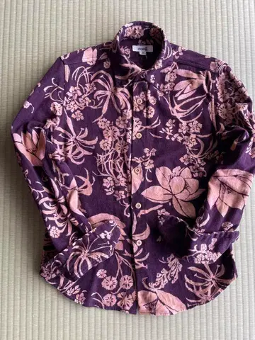 45rpm 꽃무늬 긴팔 셔츠 사이즈 2