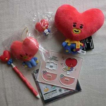 BTS 테테 TATA 봉제 인형 등, 5종 세트