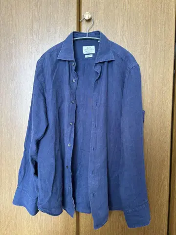 UNITED ARROWS 다크 블루 슬림 핏 셔츠 M