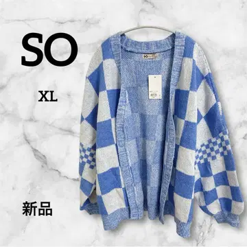 SO 체크 무늬 긴팔 가디건 XL 새상품