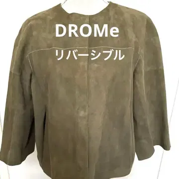DROMe/이탈리아/올리브 그린 리버서블 가죽 자켓