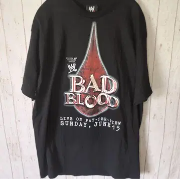 레어 프로레슬링 T셔츠 BAD BLOOD WWE L사이즈 밴딩T