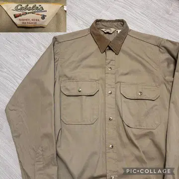 USA제 Cabela's 카라베스 헤비 코튼 옷깃 코듀로이 셔츠