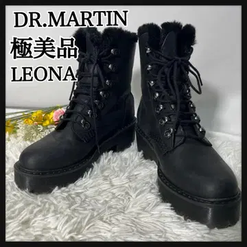 [컨디션 최상] Dr.martens 레이스업 부츠 LEONA 36 블랙