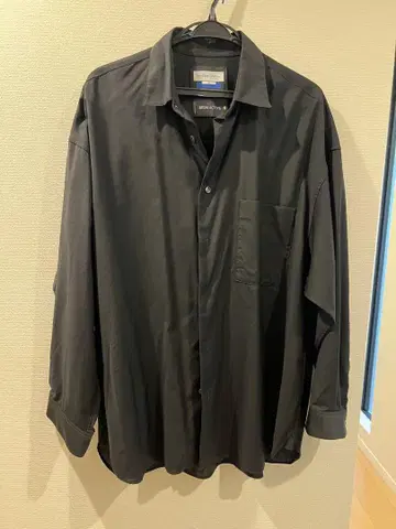 MAISON SPECIAL 션헬 프라임 오버 셔츠 울 블랙