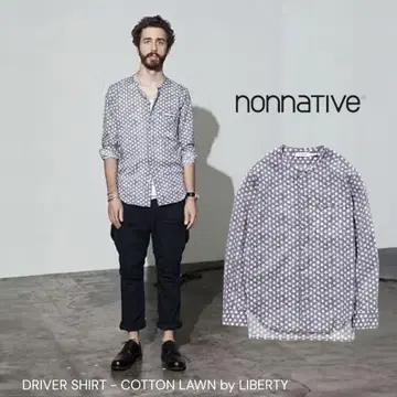 nonnative 별 패턴 셔츠 드라이버 셔츠 1 밴드 카라