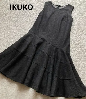 IKUKO 블랙 데님 머메이드 원피스