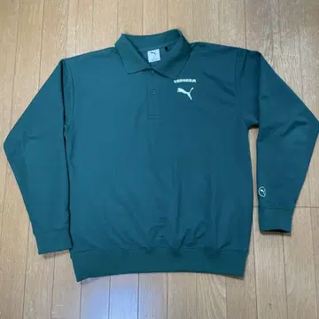 PUMA x Tangram 다크 그린 피케 셔츠 S