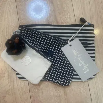Kipling IKAI 스트라이프 파우치