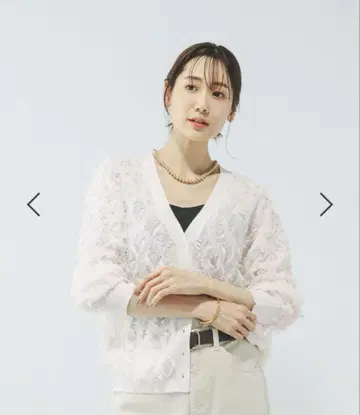 새상품급 global work 시어 프린지 가디건 L 사이즈 아이보리