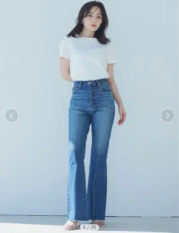 anuans 세미 플레어 데님 사이즈 2 BLU