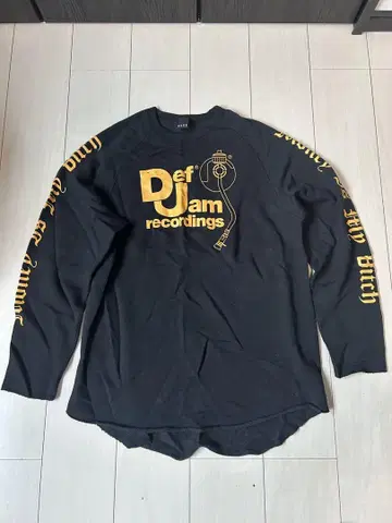 Def Jam recordings 긴팔 티셔츠 블랙